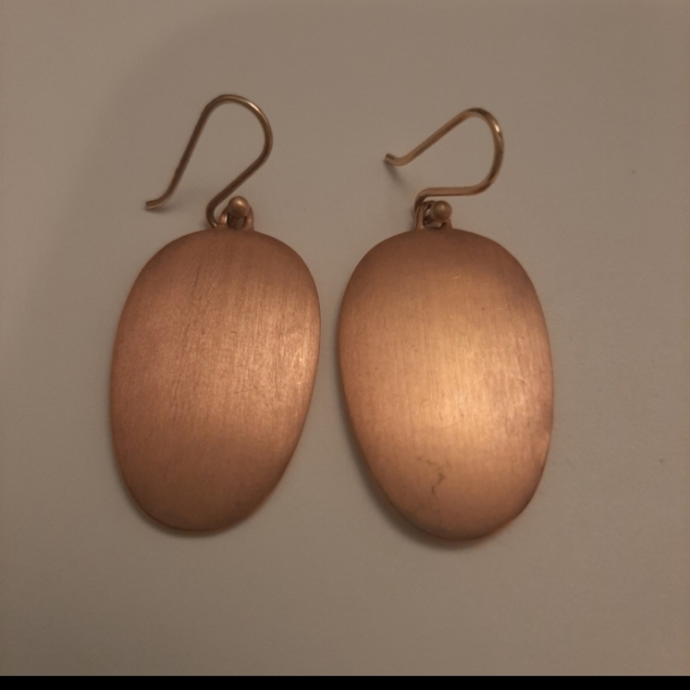 Real Solid Rose Gold Earings - image 3